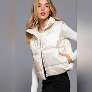 High Neck Zip Up Vest